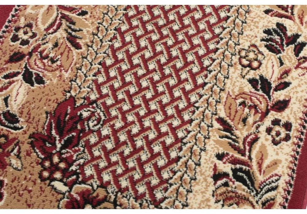 Kusový koberec PP Květiny červený atyp 100x250cm
