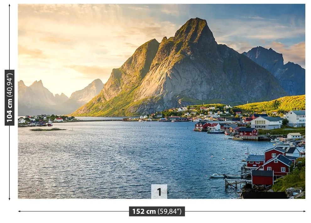 Fototapeta Vliesová Fjord nórska 152x104 cm