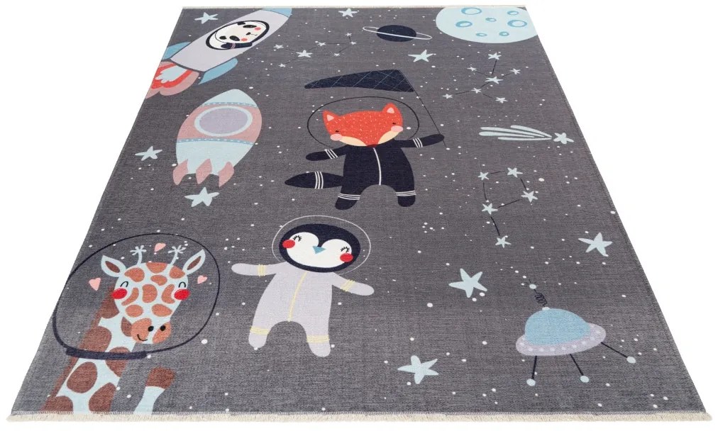 Kusový koberec My Greta 600 space grey, 115x170, šedá, detská izba, Obsession