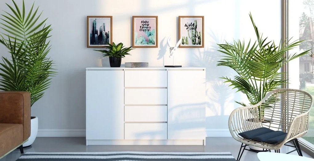 TP Living Komoda 2D4S Beree biela matná