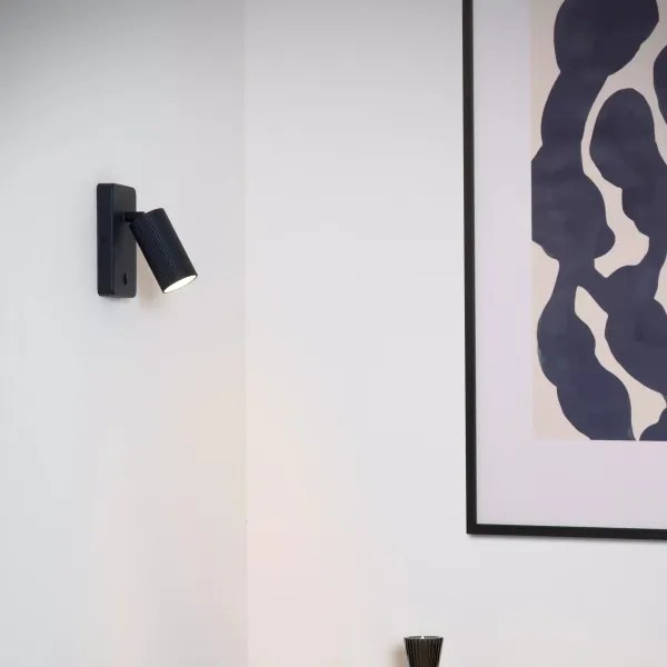 Lucide 09239/11/30 - Nástenné bodové svietidlo CLUBS 1xGU10/40W/230V čierna