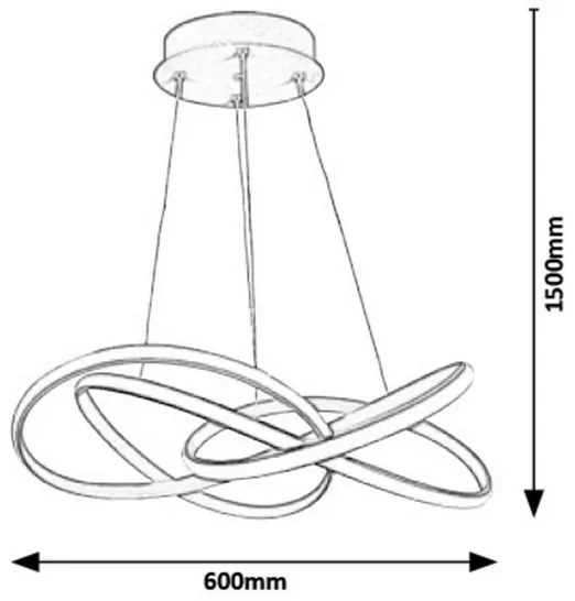 Rabalux 5692 - LED Luster na lanku AMBROSIO LED/40W/230V
