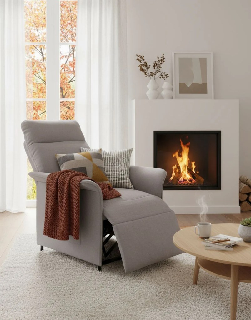 Kreslo Torro elektricky polohovateľné (sivé)