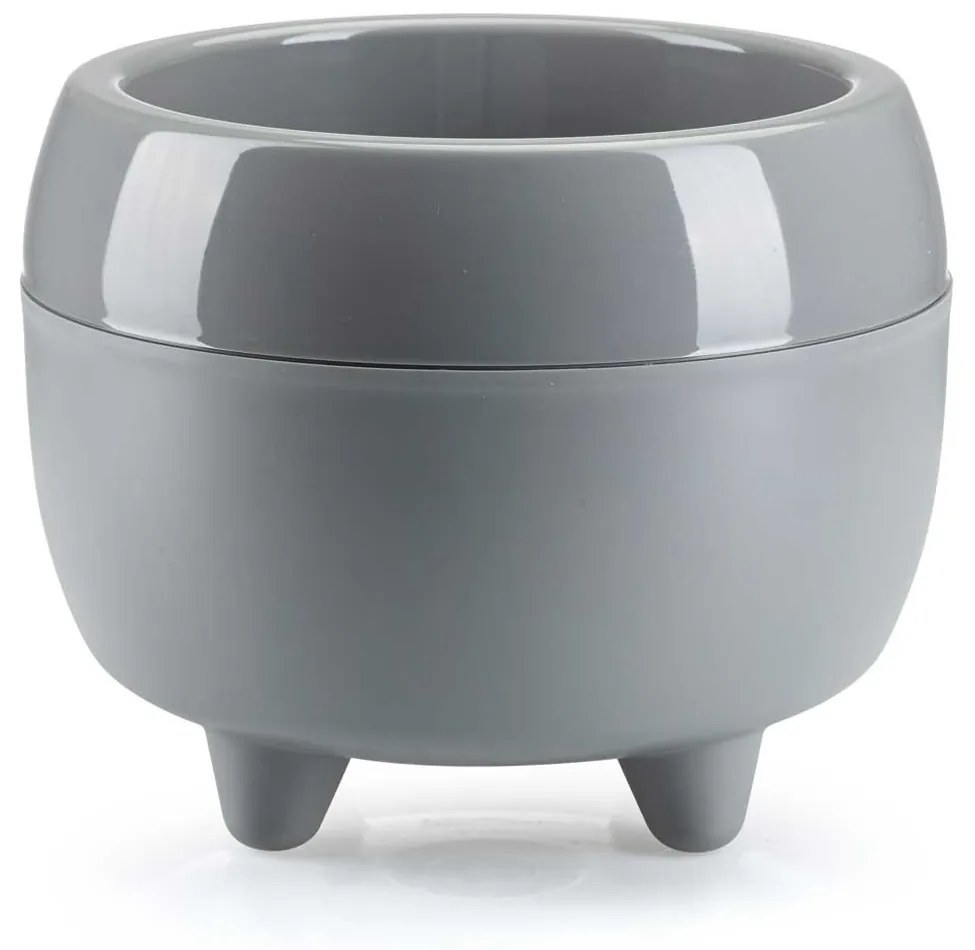 PLASTOVÝ KVETINÁČ BOTANICA 23X18,5 CM SIVÁ