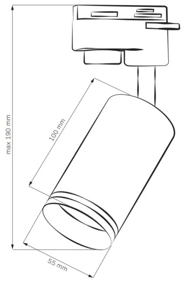 Bodové svietidlo do lištového systému PARIS 6xGU10/10W/230V +2x1 m lištový systém