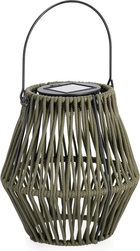 Khaki LED lampáš so solárnym panelom (výška 17 cm) Juny – Yes Everyday