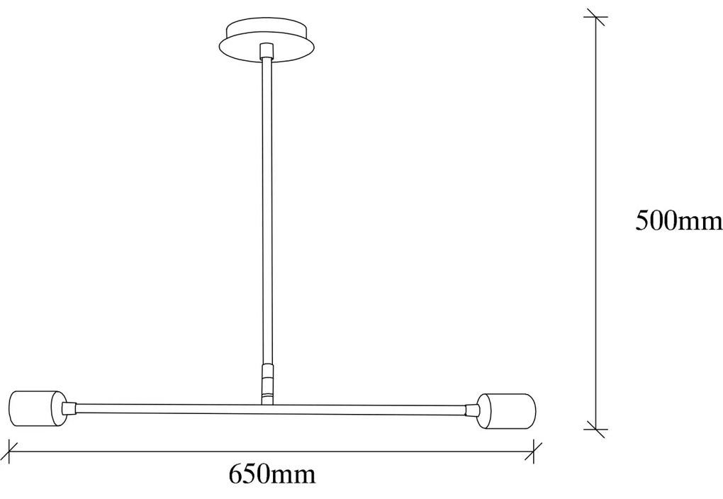 Stropné svietidlo Kvet III čierne