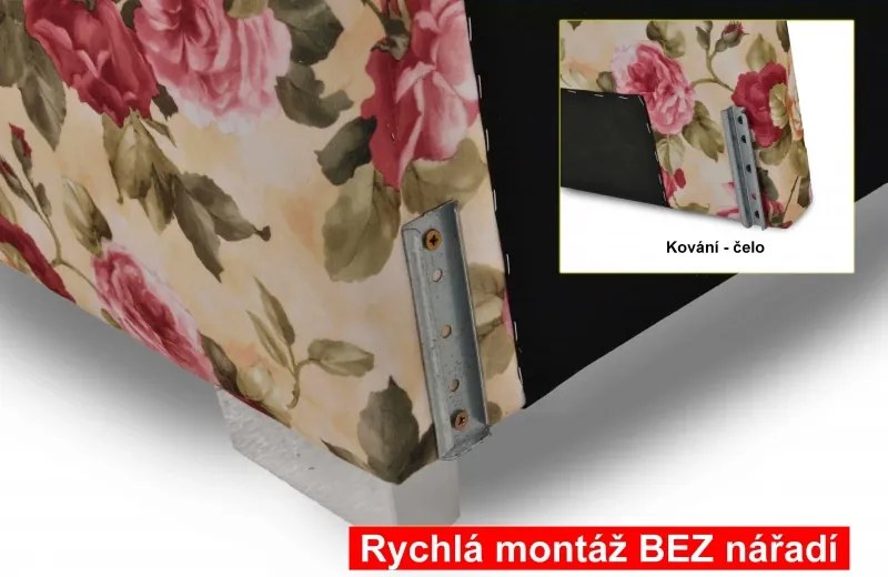 Čalúnená posteľ DALAS, 200x180, levanduľa + fialová (levanduľa 3741/104 + art14861)