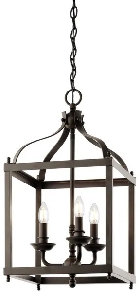 Kichler - Luster na reťazi LARKIN 3xE14/60W/230V antracit