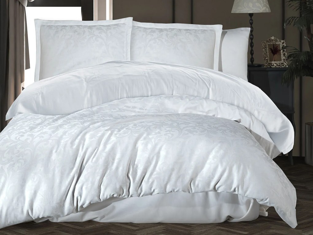 ŽAKÁROVÉ OBLIEČKY JACQUARD PAYAVA1 200X220 CM, 2KS 70X80 CM BIELE