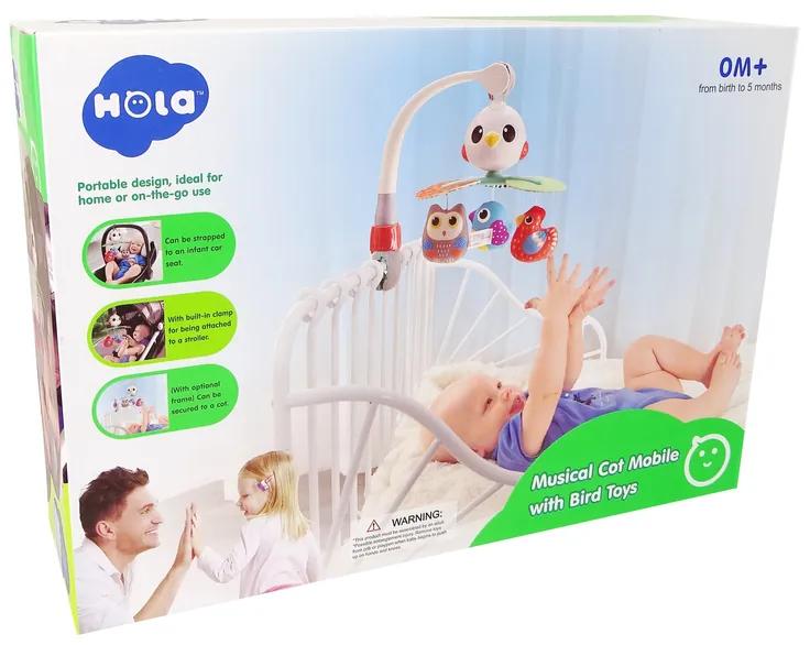 Lean Toys Farebný kolotoč pre bábätká do postieľky