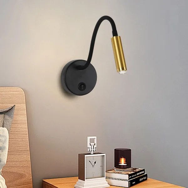 Brilagi -LED Stmievateľná flexibilná nástenná lampa MAYA 1xG9/4W/230V čierna/zlatá