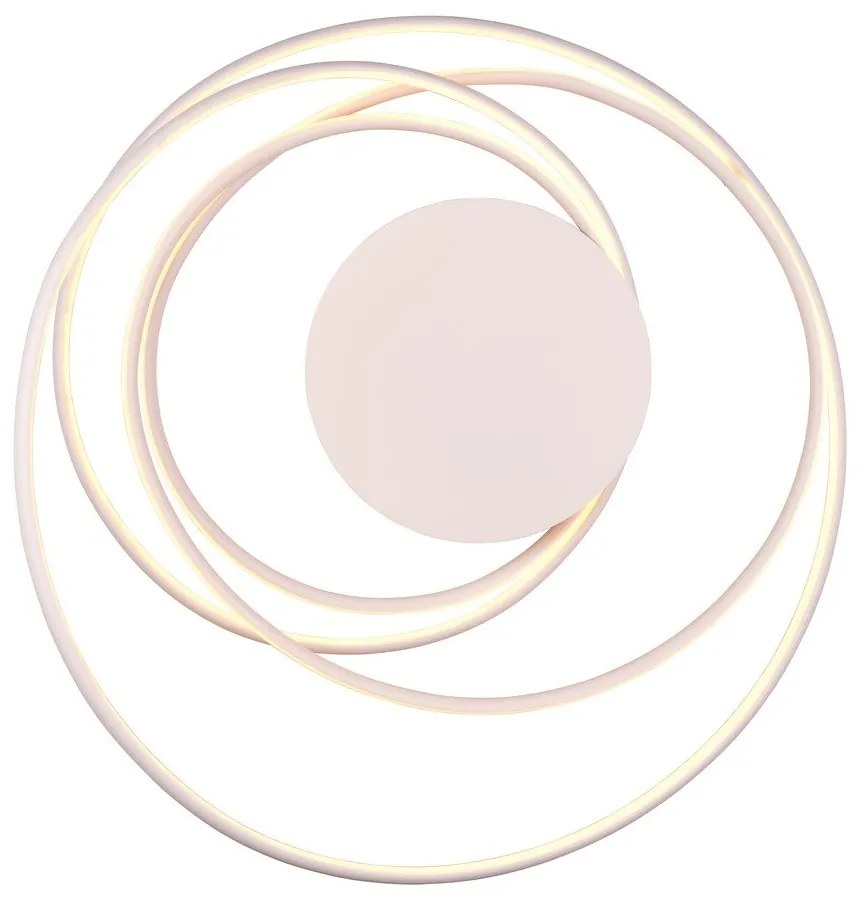 Biele LED stropné svietidlo s kovovým tienidlom Nala – Trio Select