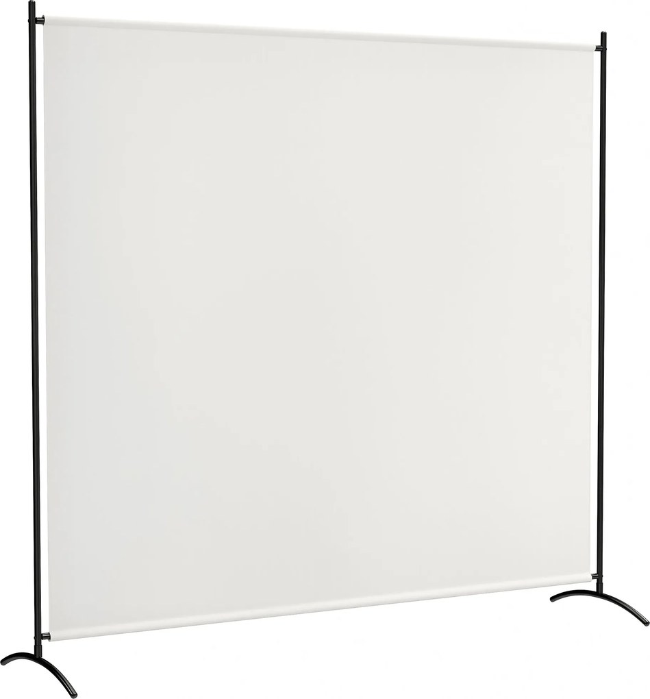 Outsunny jednopanelový vonkajší paraván, panel odolný proti vode s ochranou UV30+, stabilný podstavec, béžový (180 x 50 x 180 cm) | Aosom