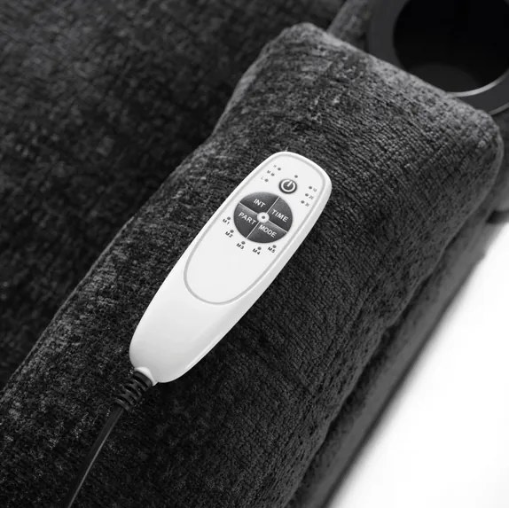 Masážne polohovateľné kreslo ARIEN čierny zamat - vintino.sk