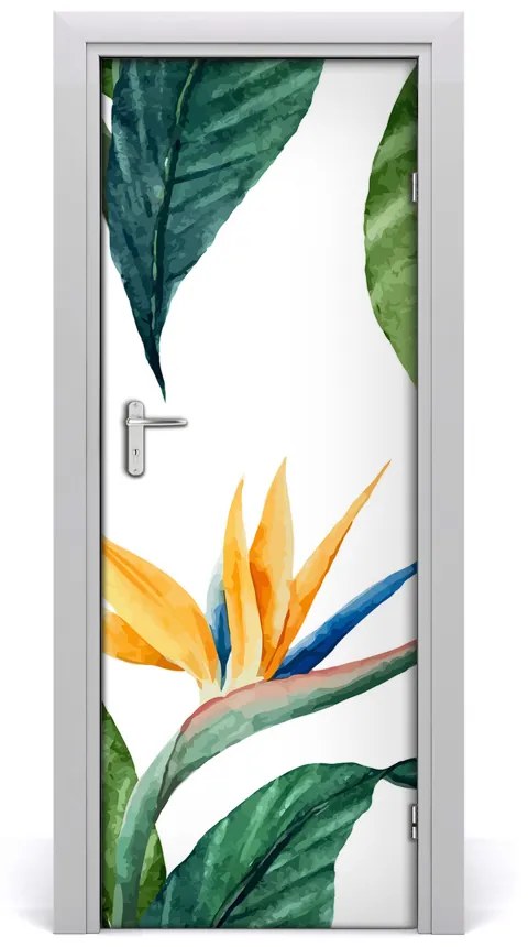 Samolepiace fototapety na dvere Strelitzia reginae 85x205 cm