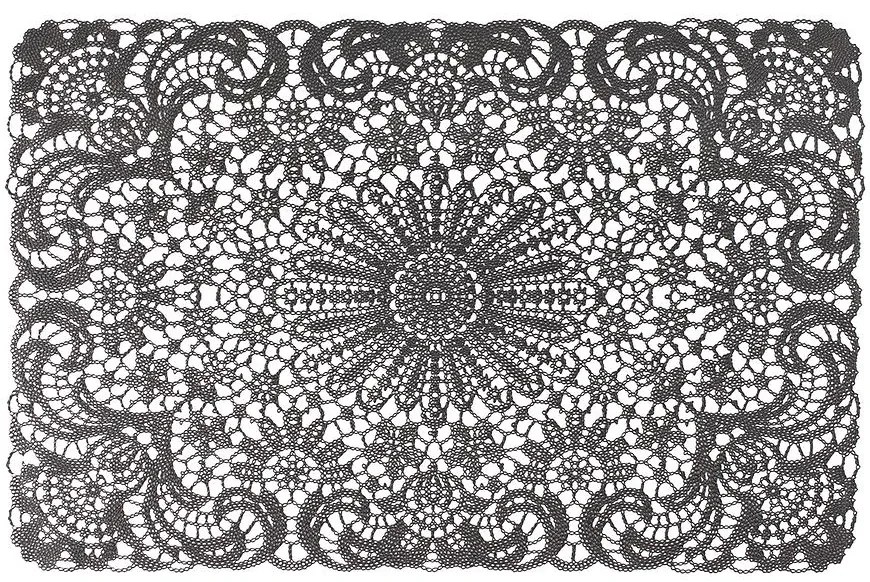 Podložka pod tanier  Lace 45x30 cm sivá ar-mata-lace-szar