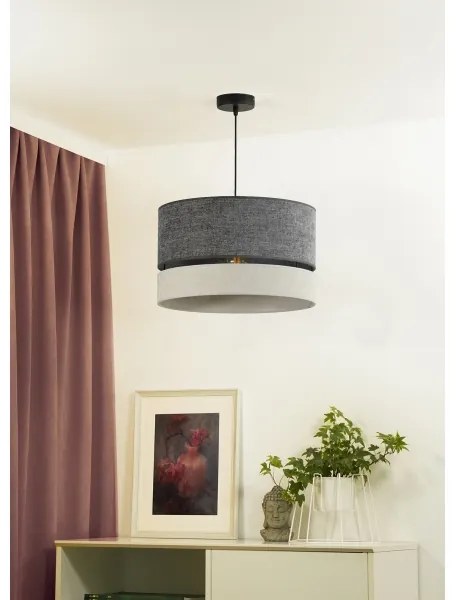 Duolla - Luster na lanku DOUBLE 1xE27/15W/230V pr. 40 cm šedá