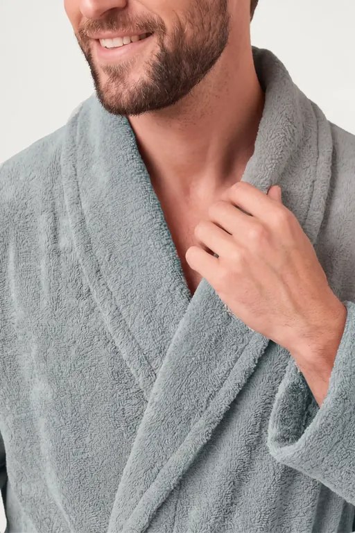 Froté župan PRESTIGE sivý Veľkosť: L/XL