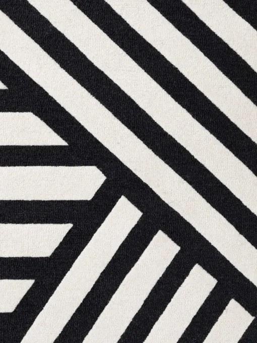 Koberec Elle Decoration Stryve biely / čierny