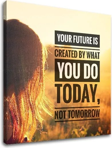 Motivačný obraz na stenu Your future is created