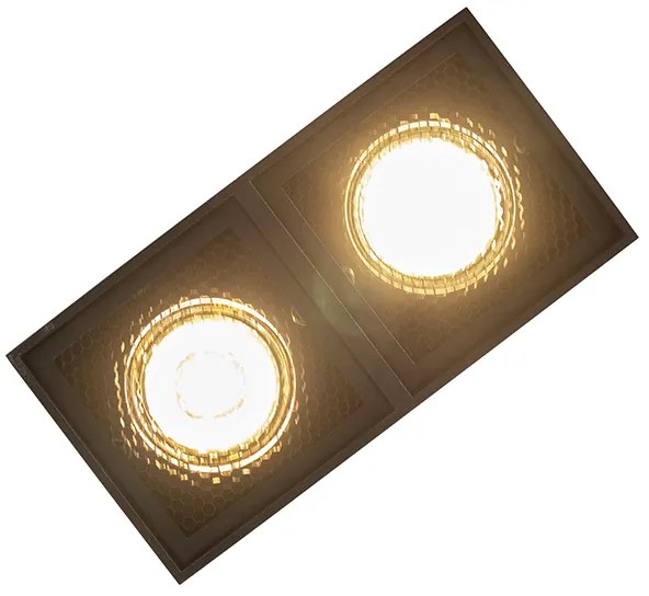 Dizajnové bodové svetlo čierne 2-žiarovkové - Qubo Honey