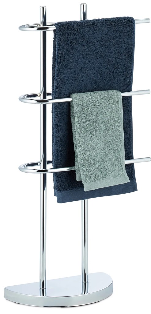 Chrómovaný trojramenný stojan na uteráky Relaxdays – RD10024656