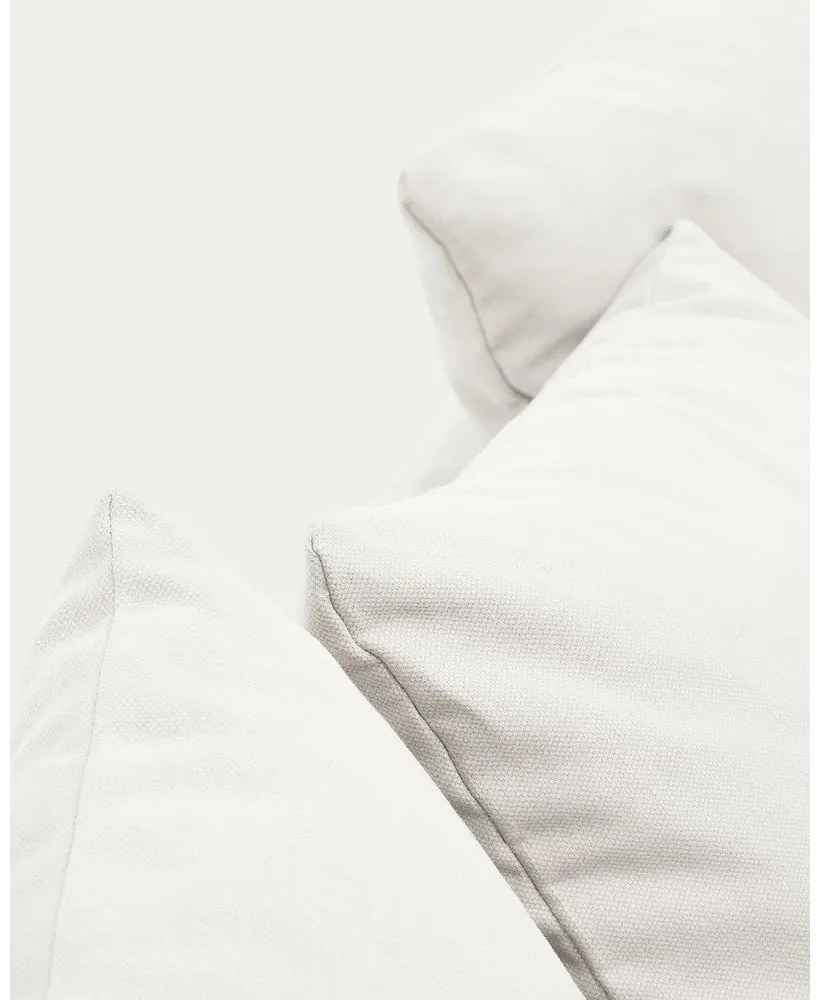 Biela ľanová pohovka 340 cm Nora – Kave Home