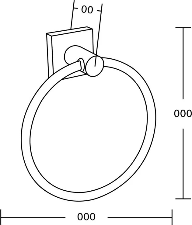 Mexen Rufo, držiak na uteráky Ring, chrómová, 7050932-00