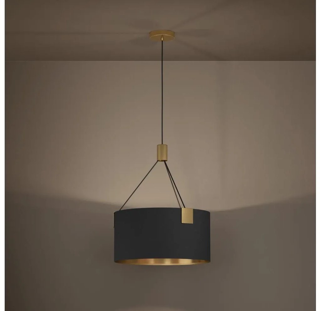Eglo 39964 - Luster na lanku TORTOLA 3xE27/40W/230V čierna/zlatá