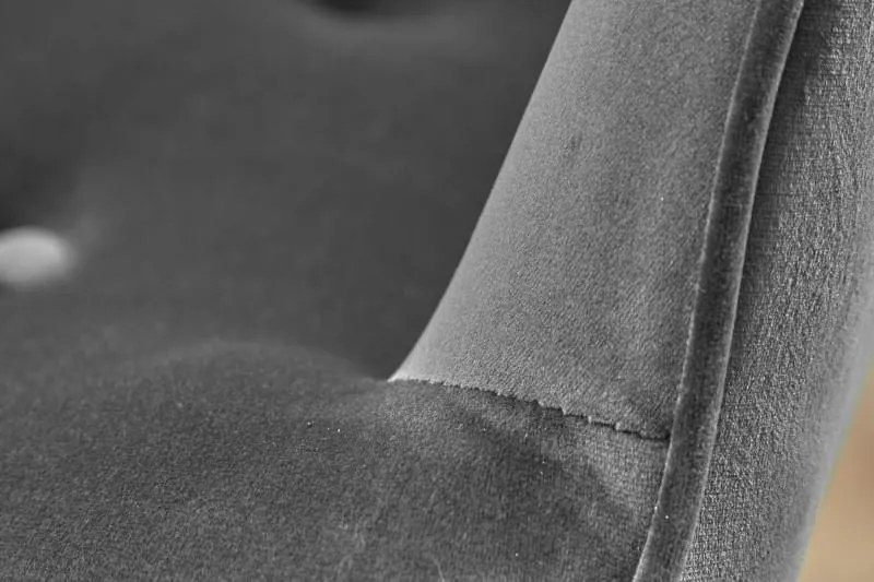 Invicta Interior - Elegantné otočné kreslo MR. LOUNGER výškovo nastaviteľná šedý zamat