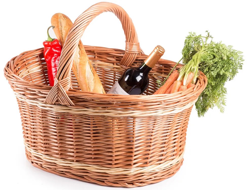 Nákupný kôš prútený Anne I.š. 55 x hl. 40 x v. 23/40(cm)