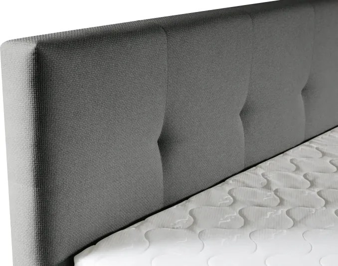 Kontinentálna boxspring posteľ AMBER, 200x180, sivá (barell 83)