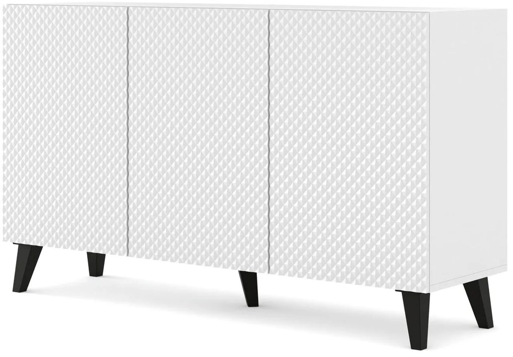 Skrinka HG 150 3D Rowanna (biela lesklá + čierna). Akcia -20%. Vlastná spoľahlivá doprava až k Vám domov. 1125101