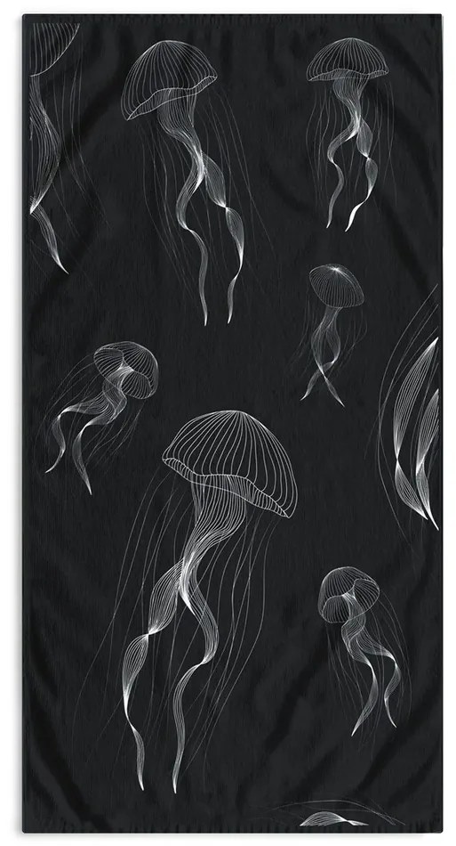 DecoKing Plážová osuška Jellyfish, 90 x 180 cm