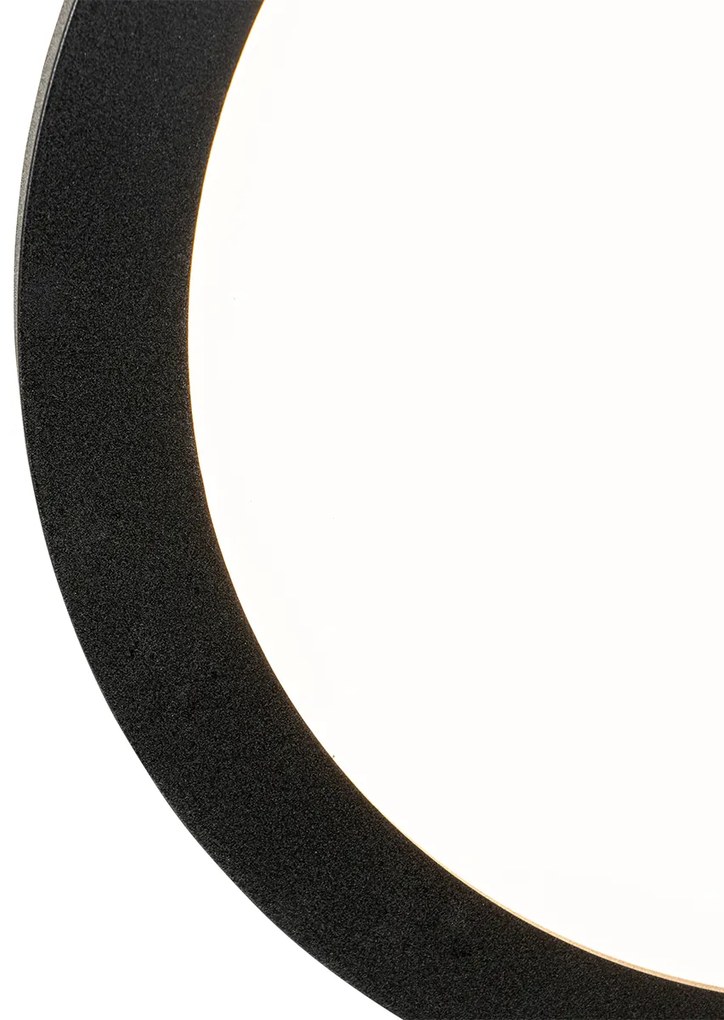 Moderné stropné svietidlo čierne 30 cm vrátane LED IP44 - Steve