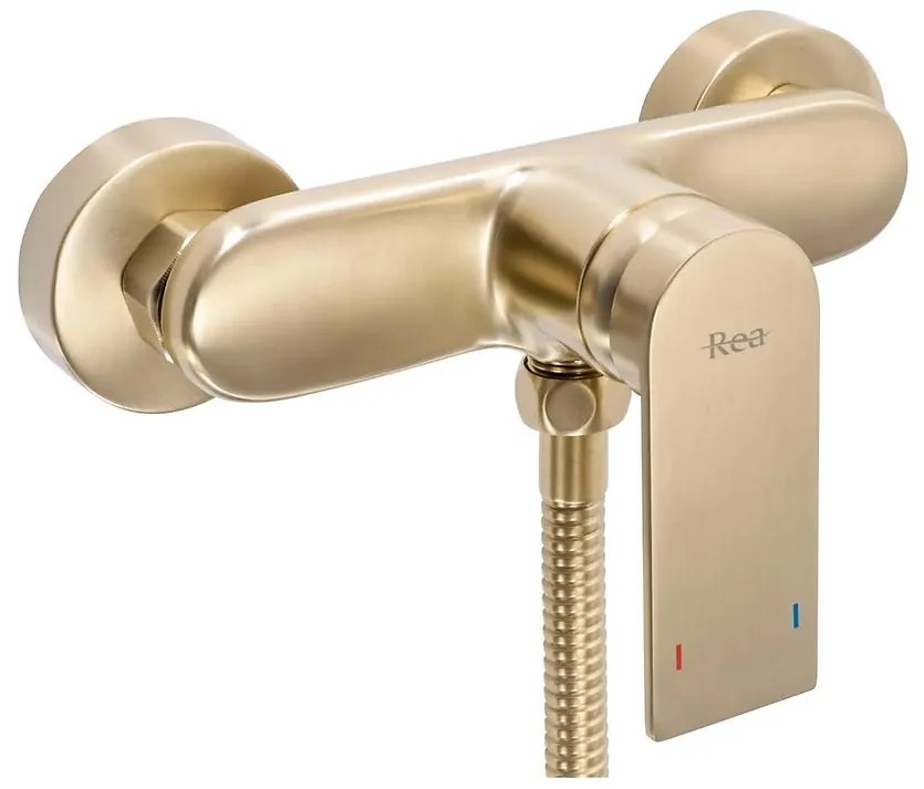 Sprchová batéria s vaňovou sadou Rea Verso zlato brúsené