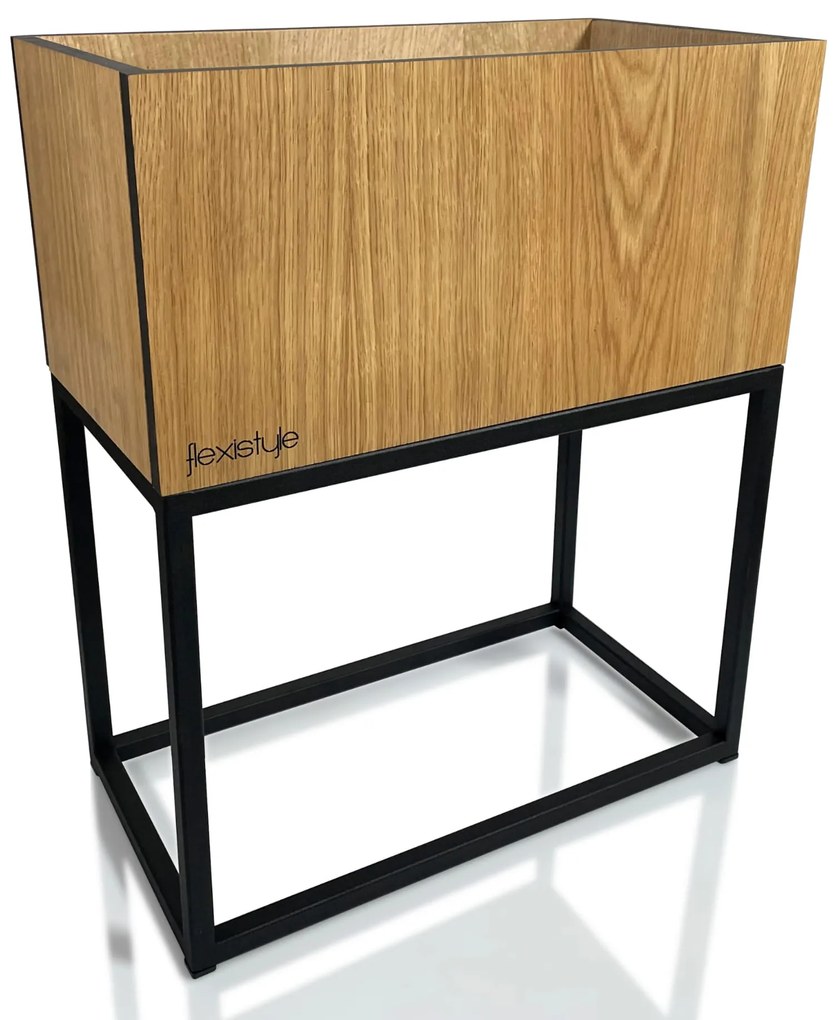 Dekorstudio Moderný kvetináč LOFT FIORINO dub 42x22x50cm