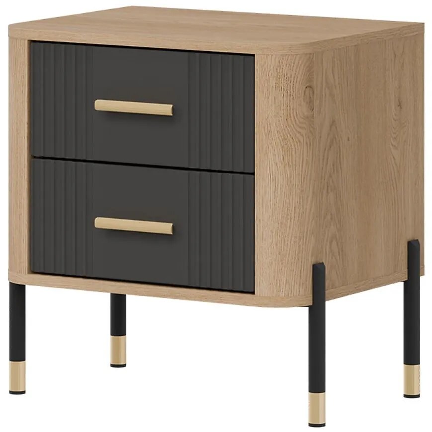 Nočný Stolík Dante Dt21 Dub Cremona/ Antracit