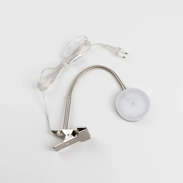 LED lampa s klipom LED/3,2W/230V matný chróm