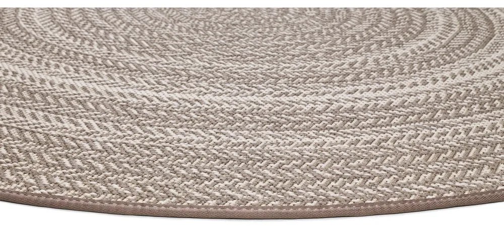 Béžový vonkajší koberec Universal Silvana Rutto, ⌀ 120 cm