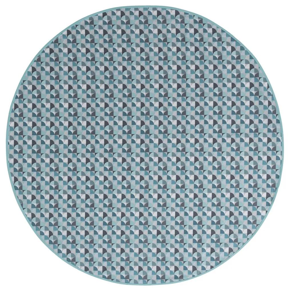MERADISO® Bavlnený umývateľný obrus (s potlačou / šedá / modrá, okrúhla ), viacfarebná / šedá / modrá (100299743)