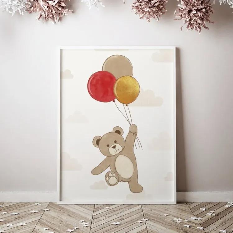 lovel.sk Plagát Teddy - medvedík+balóniky P001