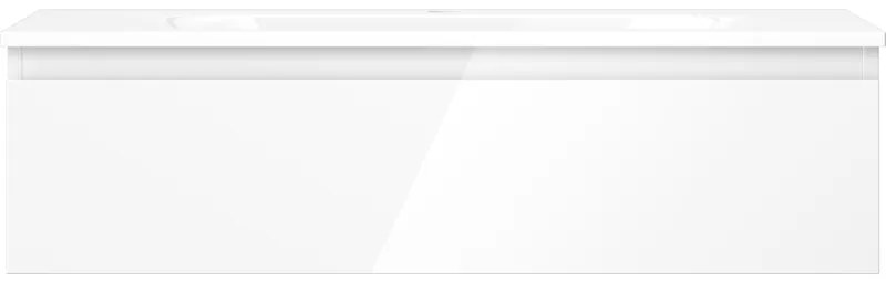 Mexen Orio, kúpeľňová skrinka 90 cm s umývadlom Vela, 1 zásuvka, biela lesklá, 91A10-09023-1-BF00-W23M00