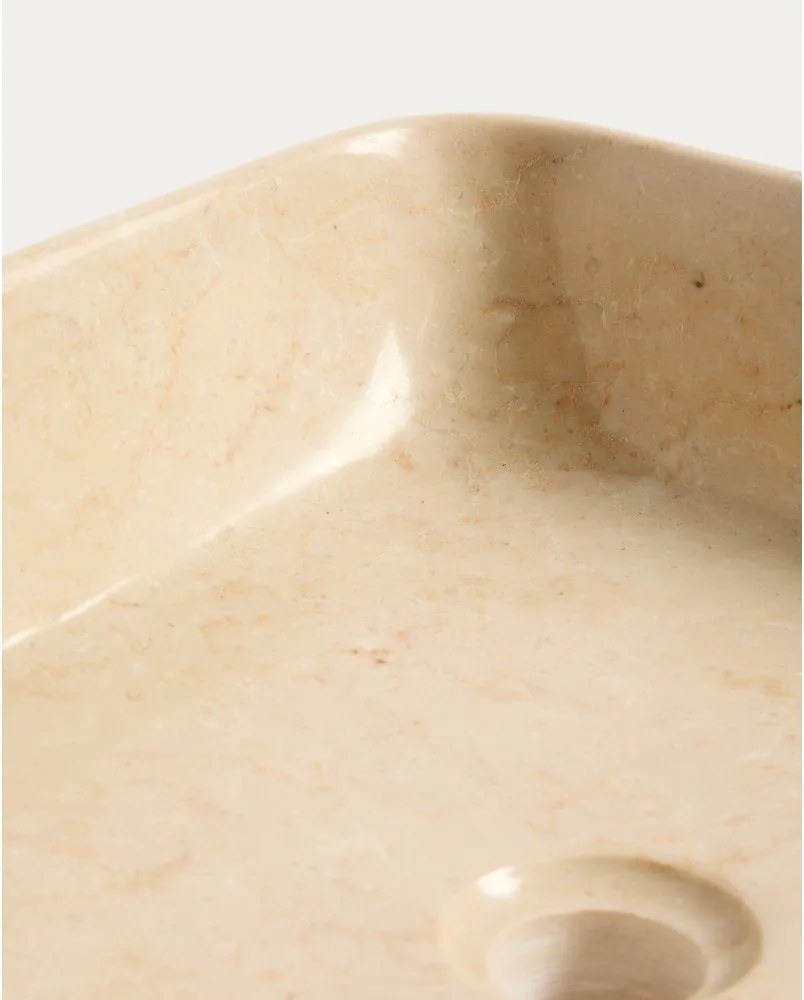 Béžové kamenné umývadlo 40x40 cm Darnen – Kave Home