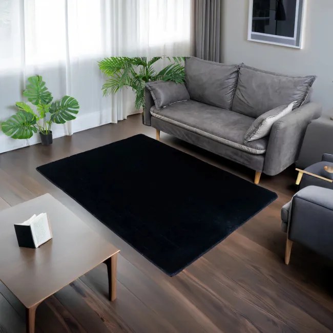 Koberec RABBIT 3D čierny