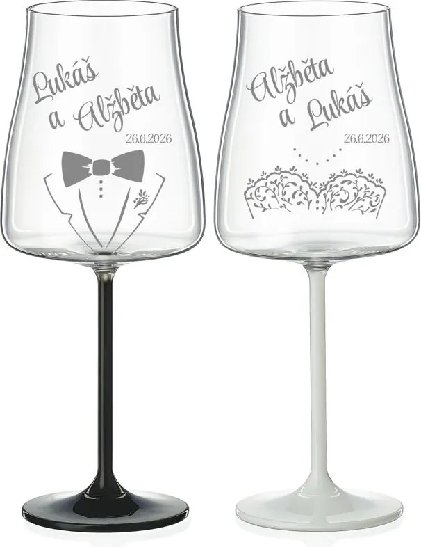 Svadobné poháre na víno Wedding 2 ks