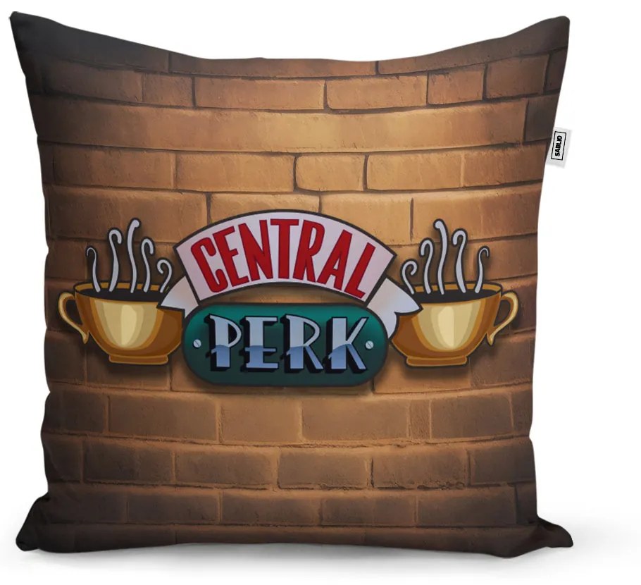 Sablio Vankúš Seriál Priatelia CENTRAL PERK Tehly - 40x40 cm