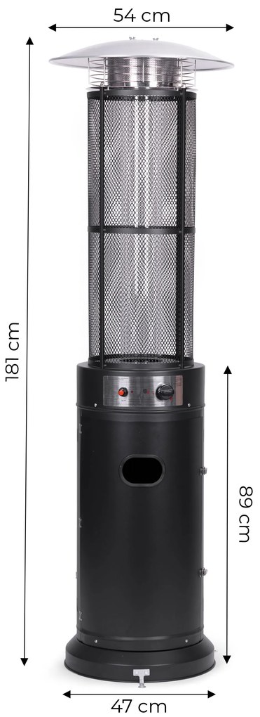 MultiGarden Vonkajší plynový ohrievač 11 kW sklenený MultiGarden