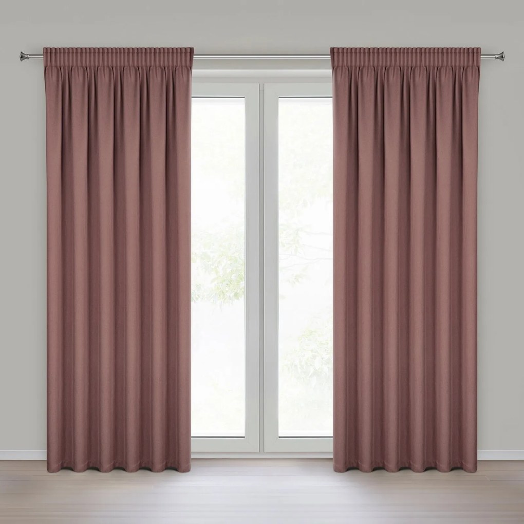 ZÁVES NA PÁSKE OLENA 140X270 CM TMAVORÚŽOVÁ